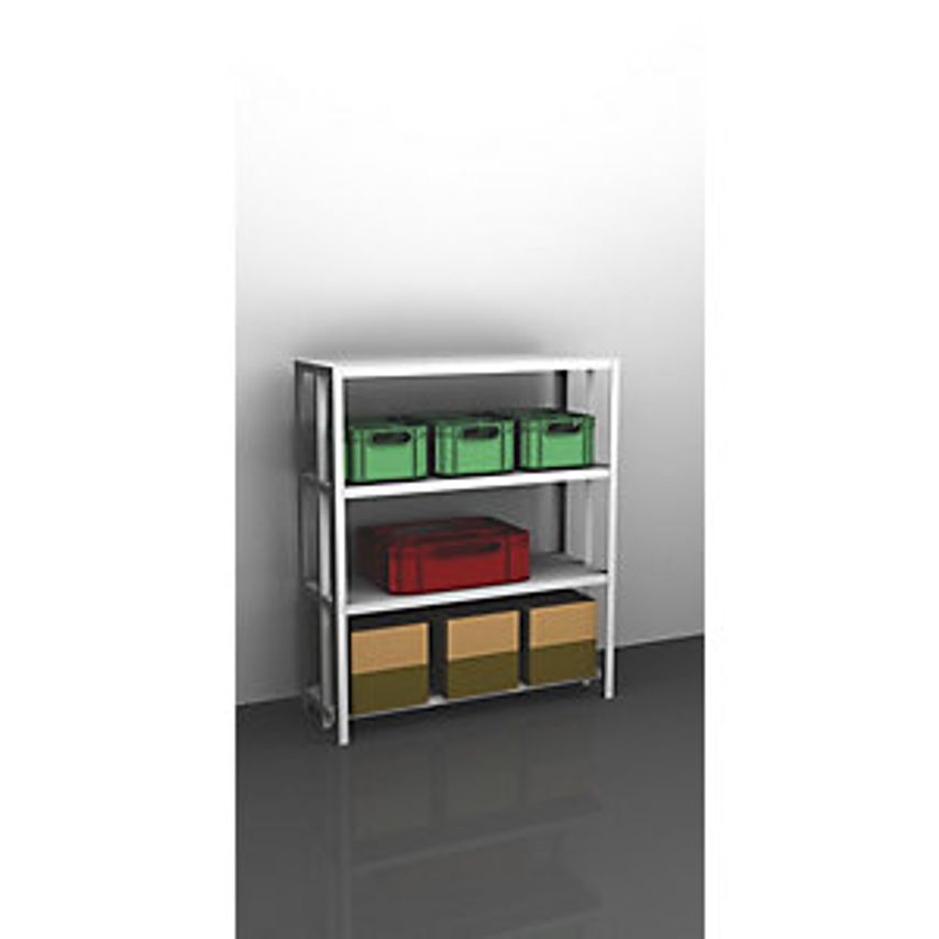 EUROKRAFTpro Bolt-together Shelf Unit - Light Duty - Plastic Coated, Height 1500