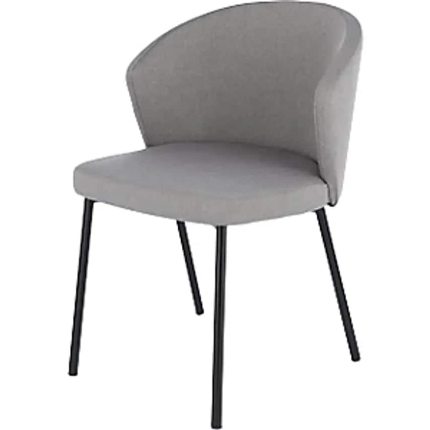 Kurtz MILA Multi Purpose Chair, Tubular Steel Frame, Black, Light Grey