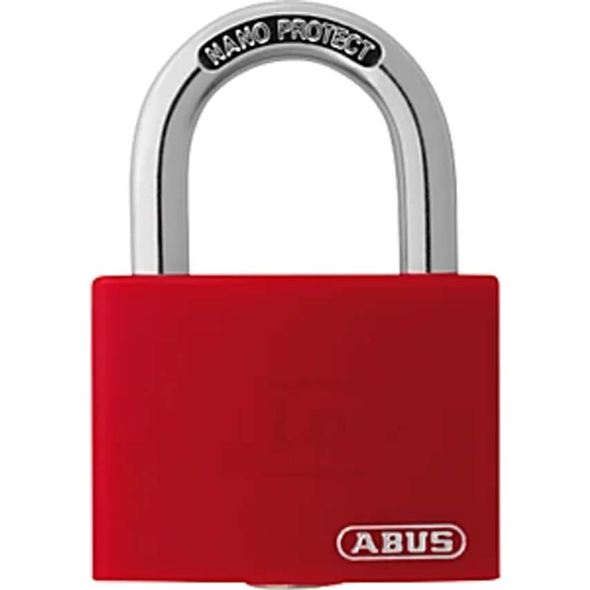 Abus Padlock, Can Be Written On, T65AL/40, Pack Of 12, Red
