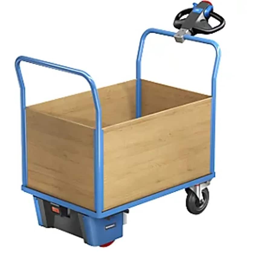 EUROKRAFTpro Platform Truck With Electric Drive, 4 High MDF Panels, LxWxH 1620 X