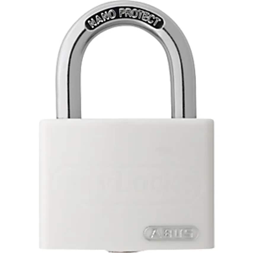 Abus Padlock, Can Be Written On, T65AL/40, Pack Of 12, White