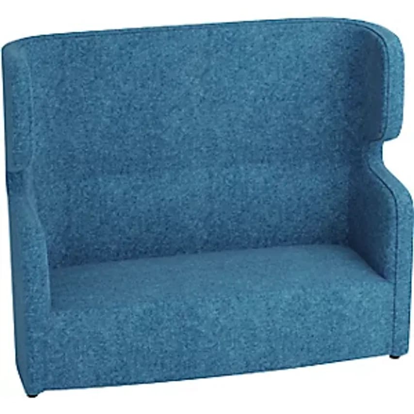 Bisley VIVO Acoustic Sofa, Two-Seater With High Back Rest, Blue