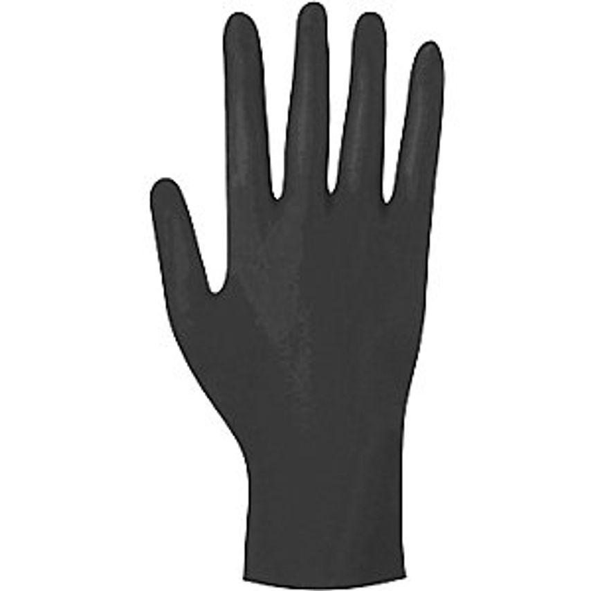 Meditrade Meditrade Nitrile Disposable Gloves, 1000 Pcs, Food Grade, Black, Size