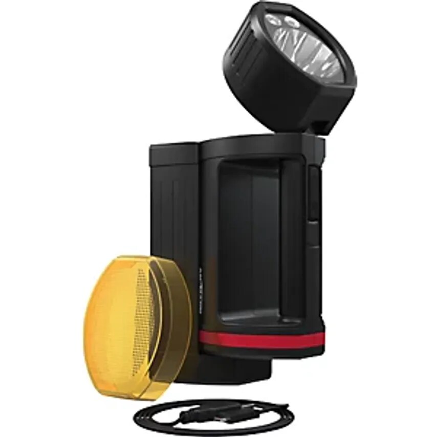 HS20R Pro Rechargeable LED Hand-Held Spotlight, 1700 Lm, Black/Red, LxWxH 215 X 105 X 81mm