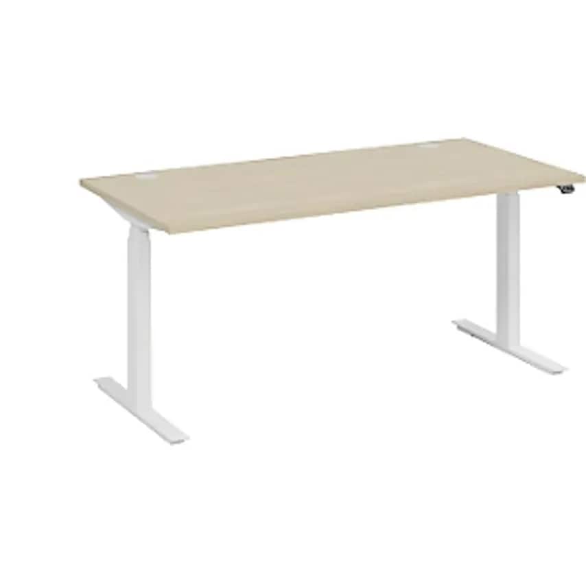 FM BOTTOM-UP White Desk, WxD 1800 X 900mm, Maple Finish