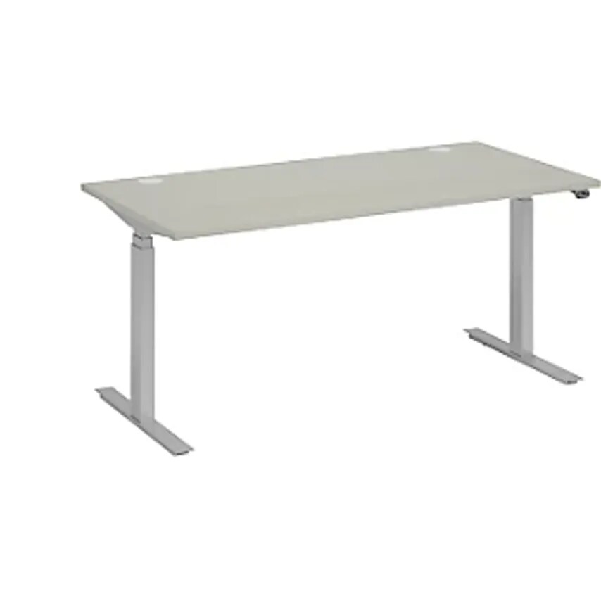 FM BOTTOM-UP Desk, Silver, WxD 1600 X 900mm, Light Grey