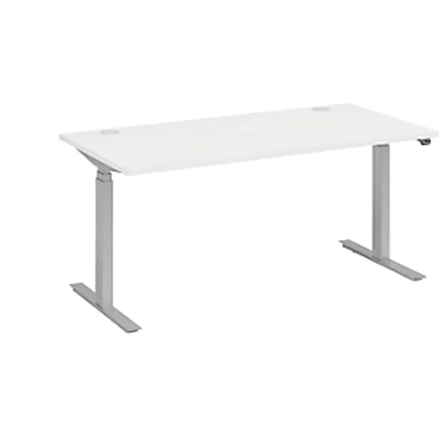 FM BOTTOM-UP Desk, Silver, WxD 1600 X 900mm, White