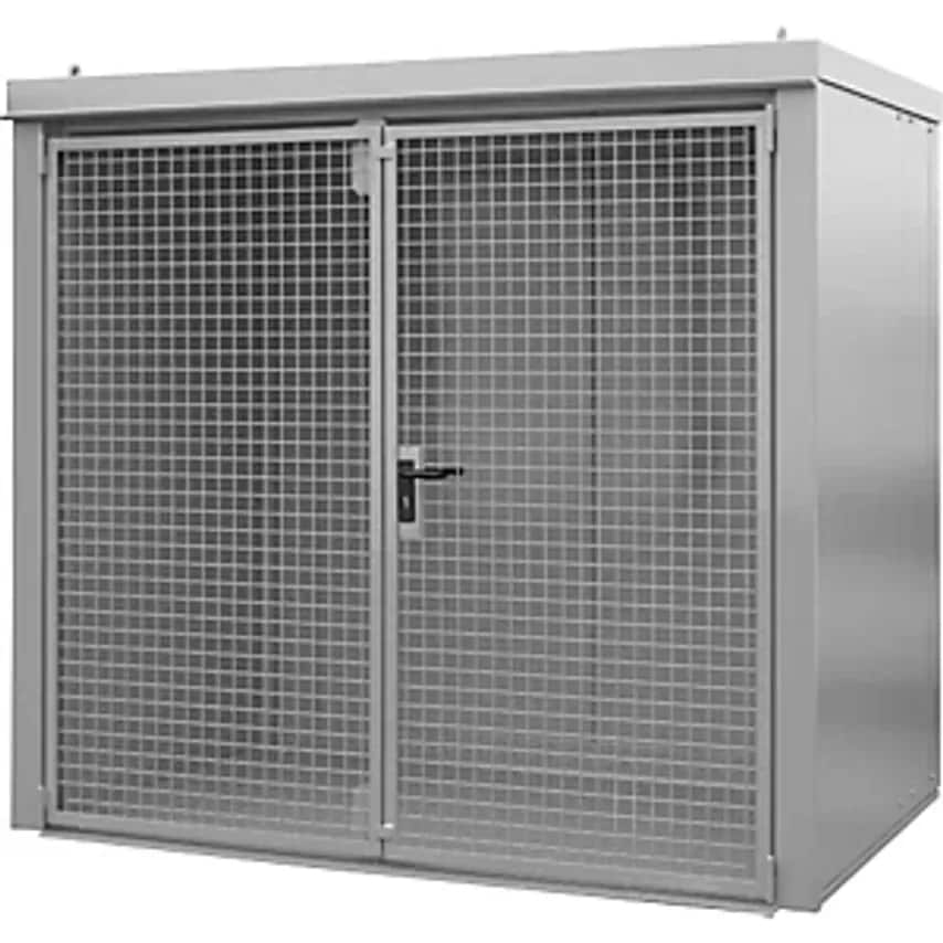 EUROKRAFTpro Gas Cylinder Container, Fire Resistant, For 45 Cylinders With 230mm