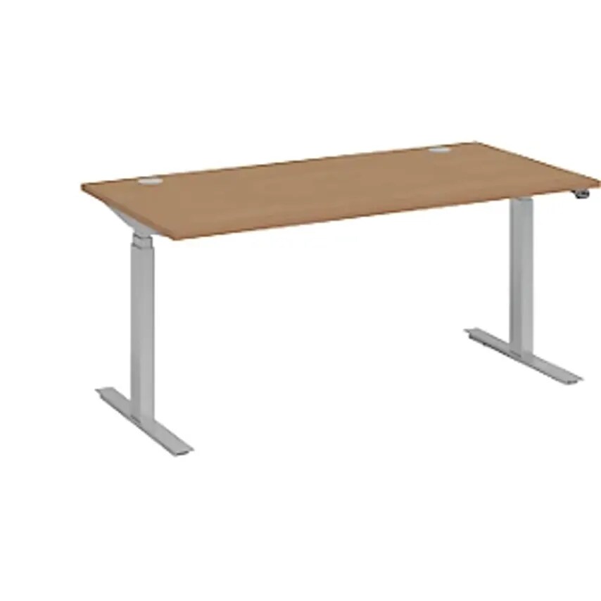 FM BOTTOM-UP Desk, Silver, WxD 1800 X 900mm, Beech Finish
