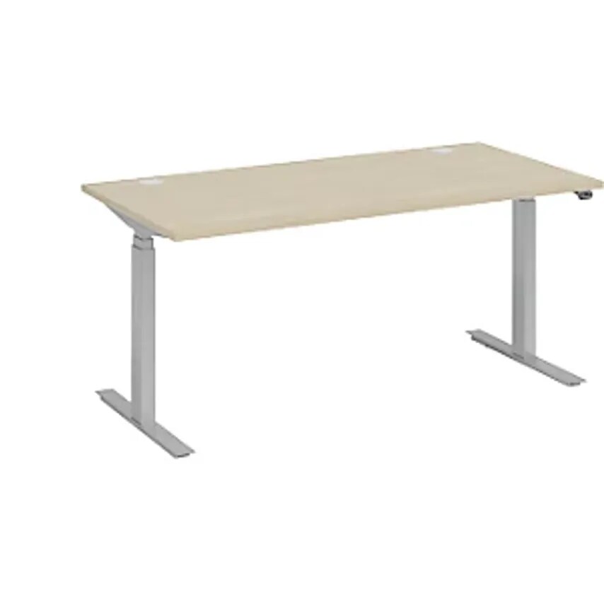 FM BOTTOM-UP Desk, Silver, WxD 1800 X 900mm, Maple Finish