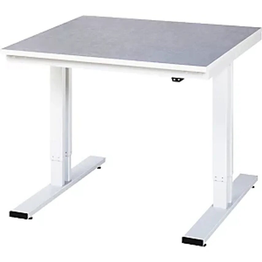RAU Work Table, Electric Height Adjustment, Linoleum Cover, Max. Load 300 Kg, Wx