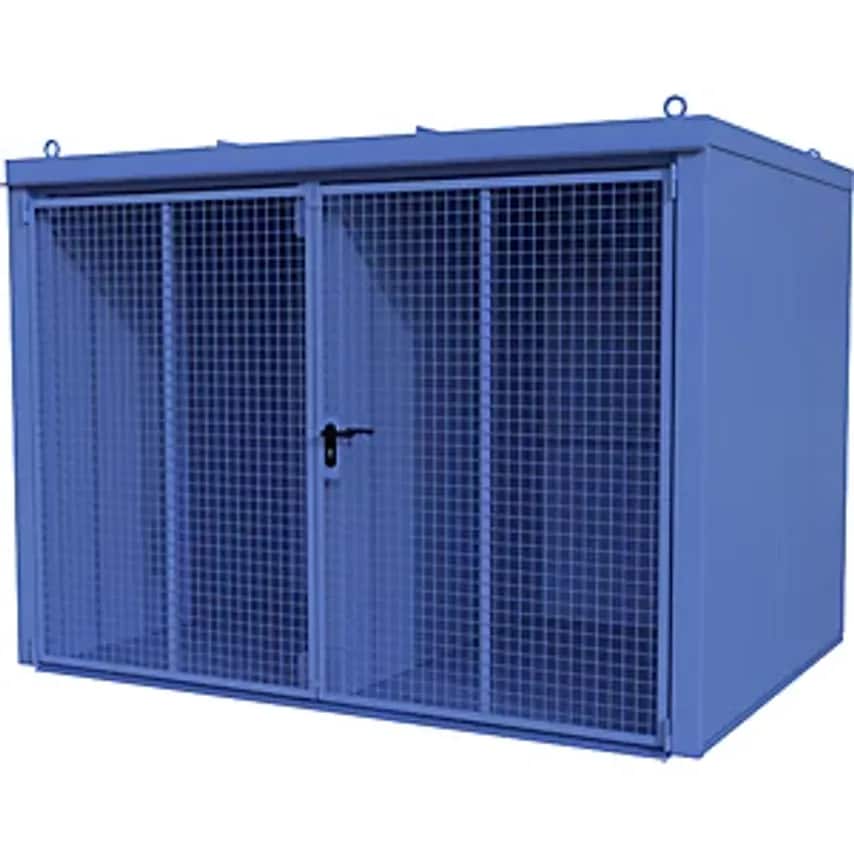 EUROKRAFTpro Gas Cylinder Container With Divider, Fire Resistant, For 96 Cylinde