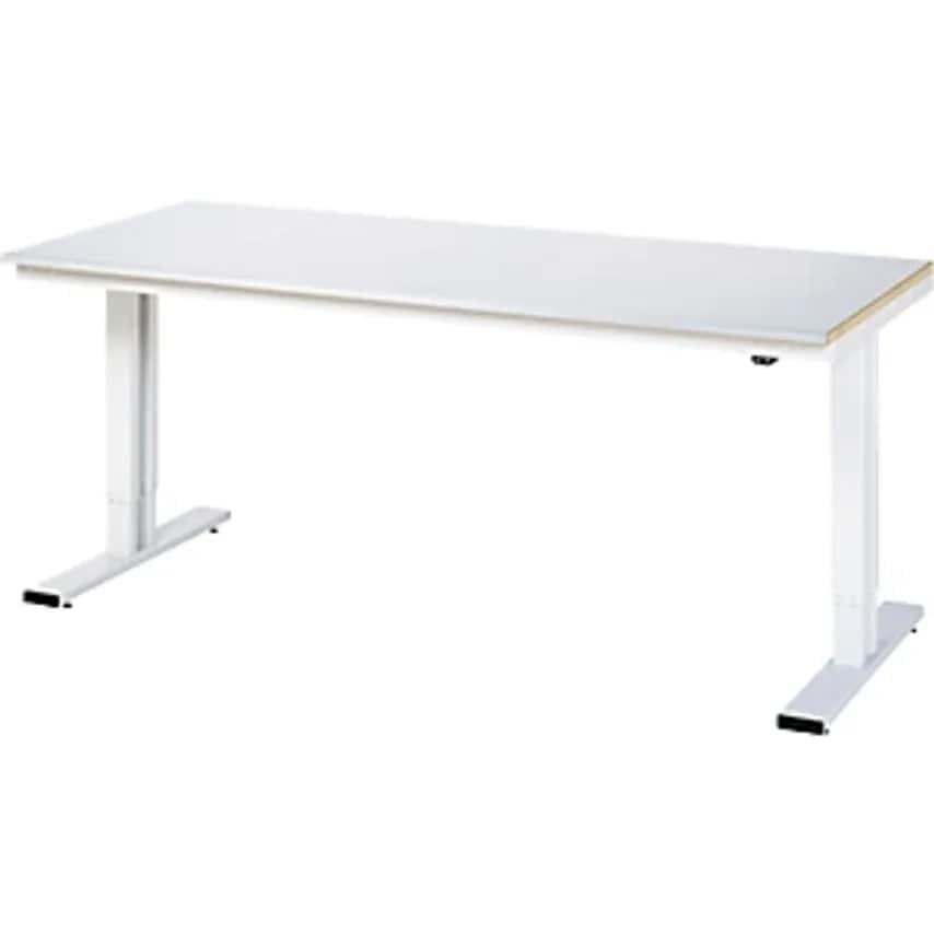 RAU Work Table, Electric Height Adjustment, Steel Cover, Max. Load 300 Kg, WxD 2