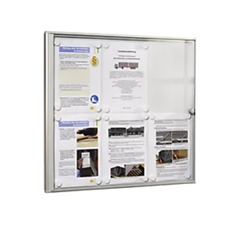 EUROKRAFTpro Information Display Case For Indoor Use - Metal Rear Panel - 6 X A4