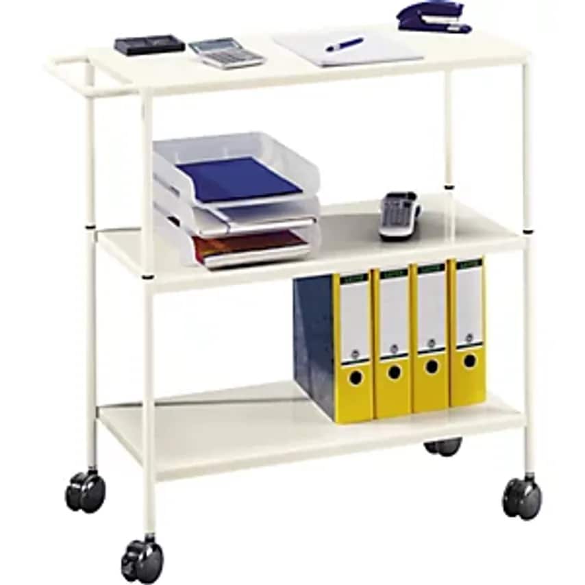 EUROKRAFTpro Table Trolley, 3 Platforms 795 X 400mm, Max. Load 100 Kg