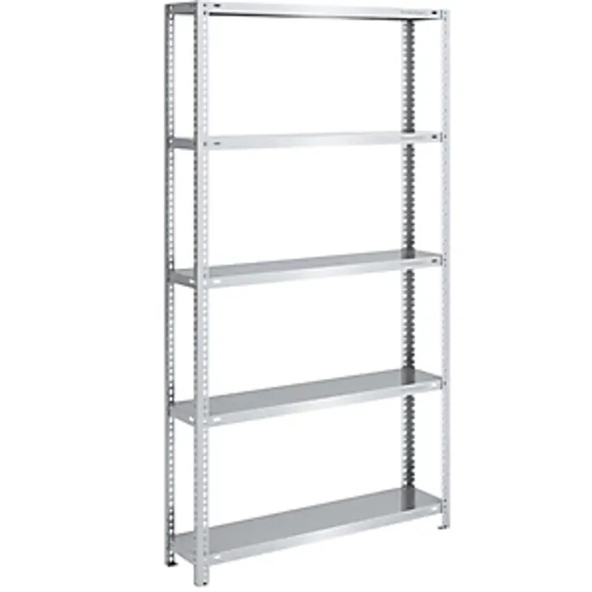 EUROKRAFTpro Bolt-together Shelf Unit - Light Duty - Zinc Plated, Height 2000mm,