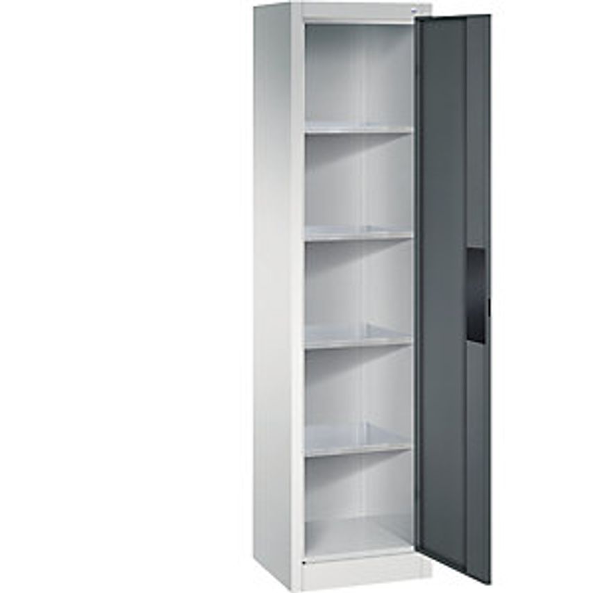 C&P Heavy Duty Workshop Cupboard, Width 502mm, Depth 400mm, Charcoal Door
