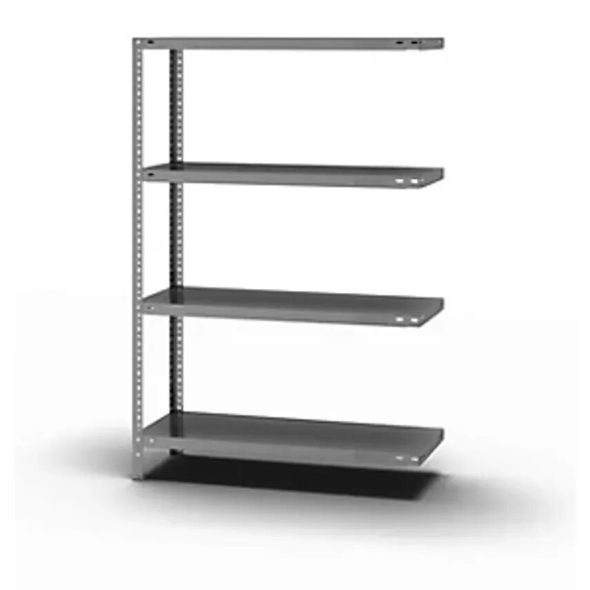EUROKRAFTpro Bolt-together Shelf Unit - Light Duty - Zinc Plated, Height 1500mm,
