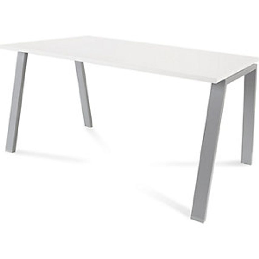 ROCADA BLANCA Desk, HxWxD 740 X 1400 X 800mm, White, Grey Frame