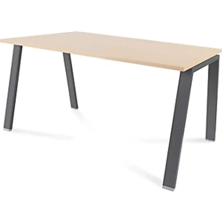 ROCADA BLANCA Desk, HxWxD 740 X 1400 X 800mm, Beech Finish, Charcoal Frame