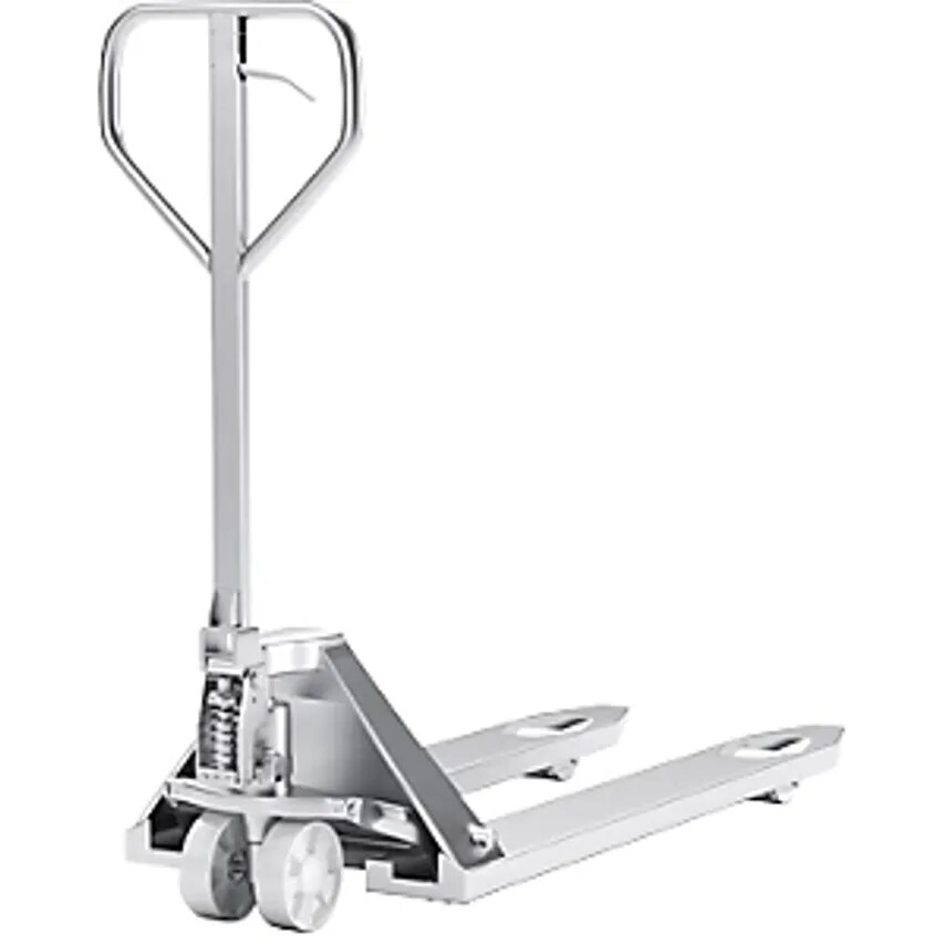 EUROKRAFTpro Stainless Steel Pallet Truck, Single Fork Roller- you get 3