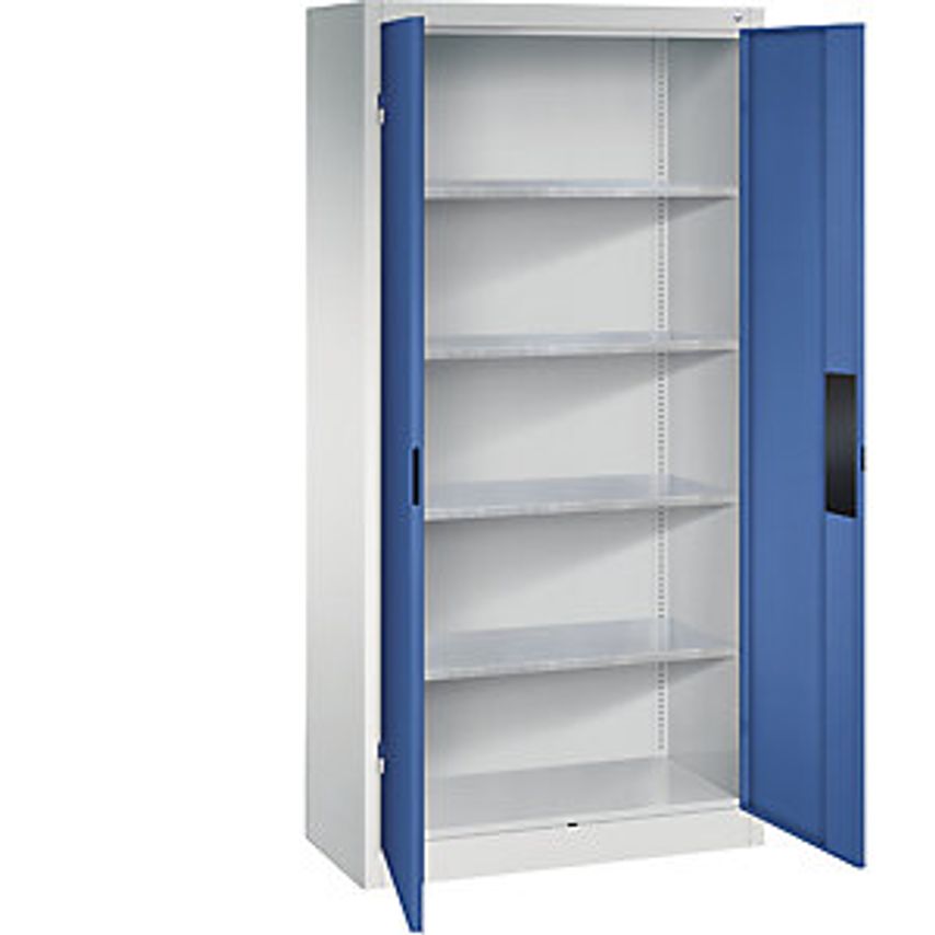 C&P Heavy Duty Workshop Cupboard, Width 930mm, Depth 400mm, Gentian Blue Door