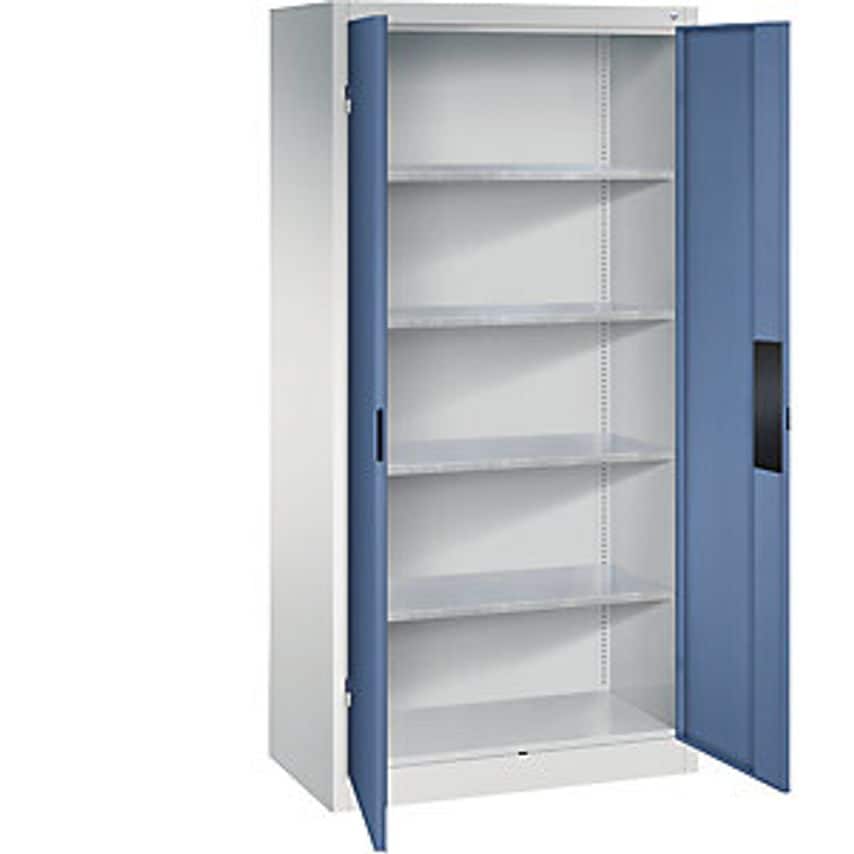 C&P Heavy Duty Workshop Cupboard, Width 930mm, Depth 500mm, Distant Blue Door