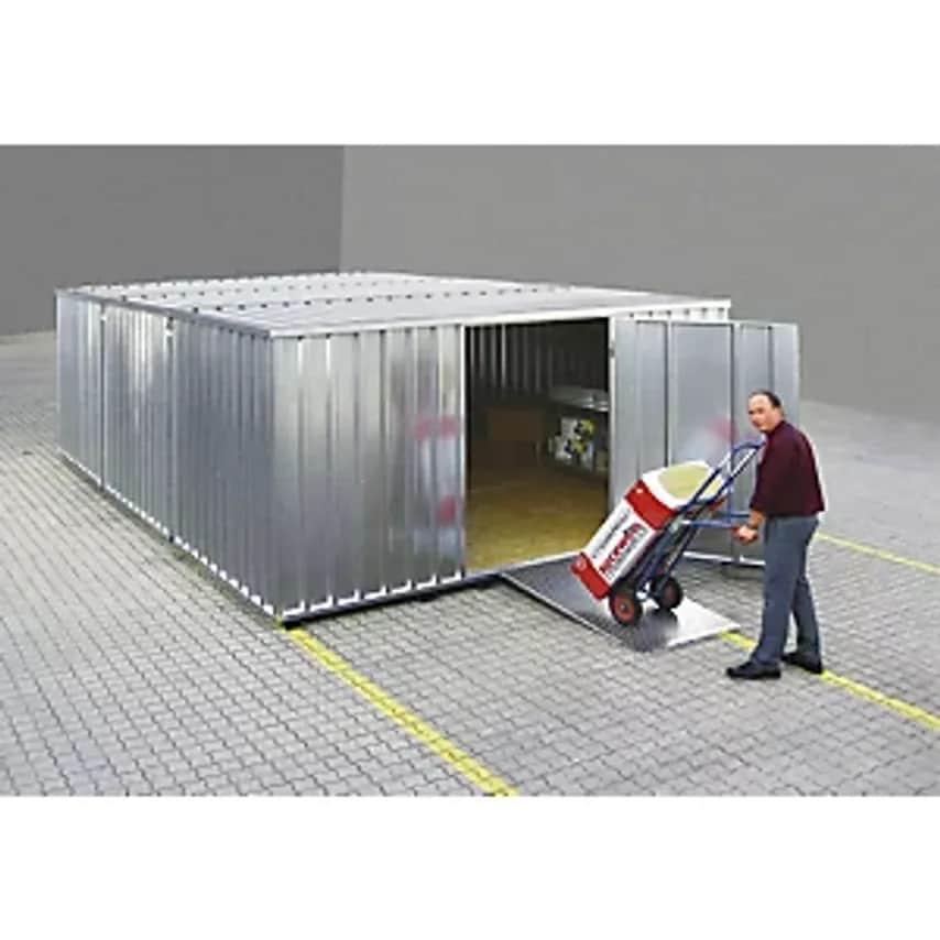 BOS GMBH BEST OF STEEL Materials Container Combination, Zinc Plated, With Wooden