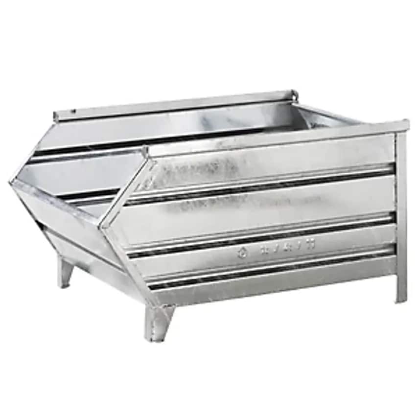 HESON Box Pallet Sheet Steel - With Access Opening - LxW 1200/1000 X - you get 5