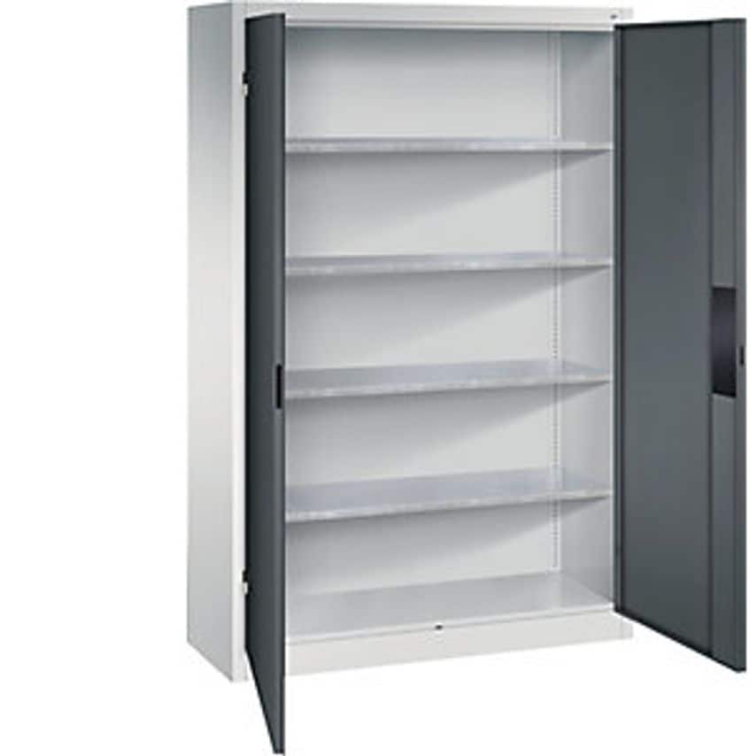 C&P Heavy Duty Workshop Cupboard, Width 1200mm, Depth 400mm, Charcoal Door