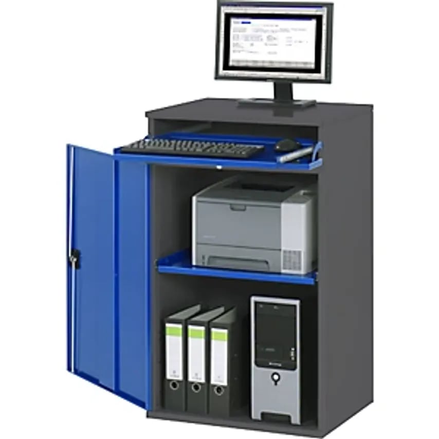 RAU Computer Workstation - Cupboard Housing With 1 Pull-Out Shelf - Width 650mm,