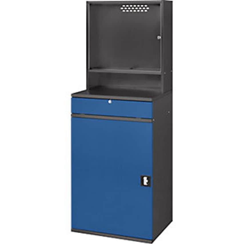 RAU Computer Workstation, Monitor Housing, 1 Pull-Out Shelf, Width 650mm, Charco