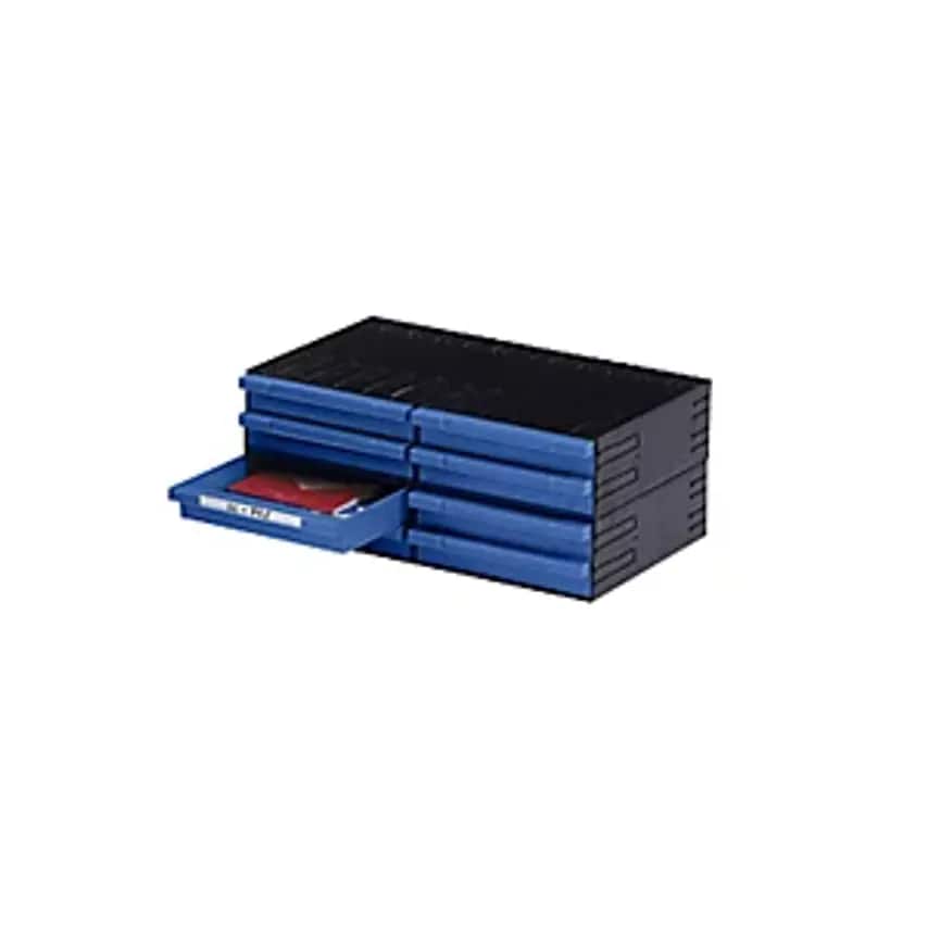 PLASTIPOL Polystyrene Combination Drawer System, With 8 Drawers 225mm, Blue