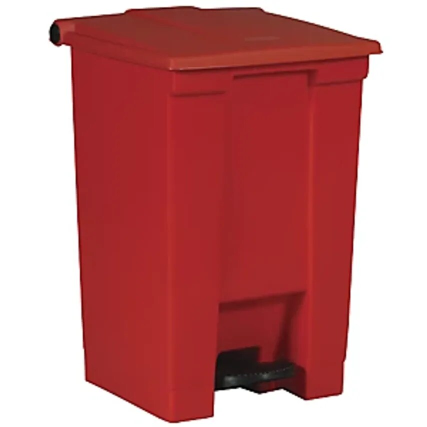 VEPA BINS Industrial Pedal Bin, Capacity 45 L, Red- you get 3