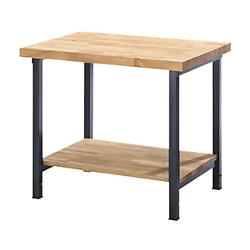 EUROKRAFTpro Height-adjustable Workbench, Frame Construction, 1 Shelf, Width 750