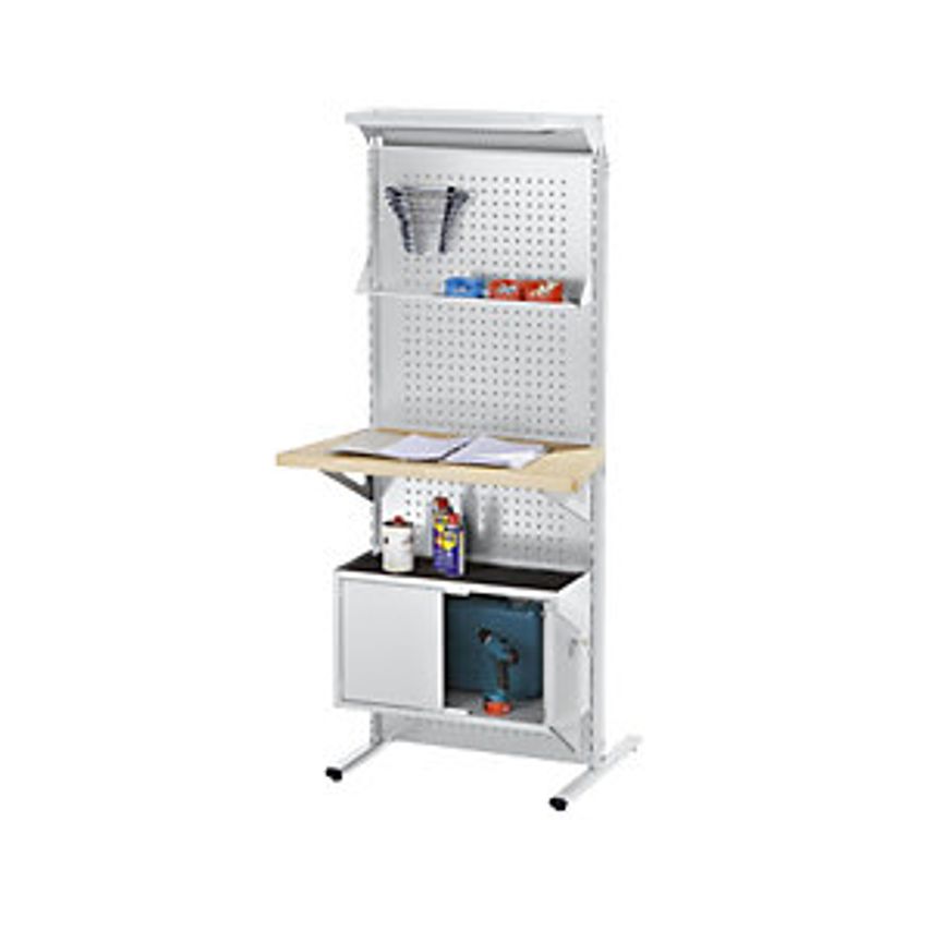 ANTON KESSEL GMBH Tool And Assembly Trolley, With Double Door Cupboard, Light Gr