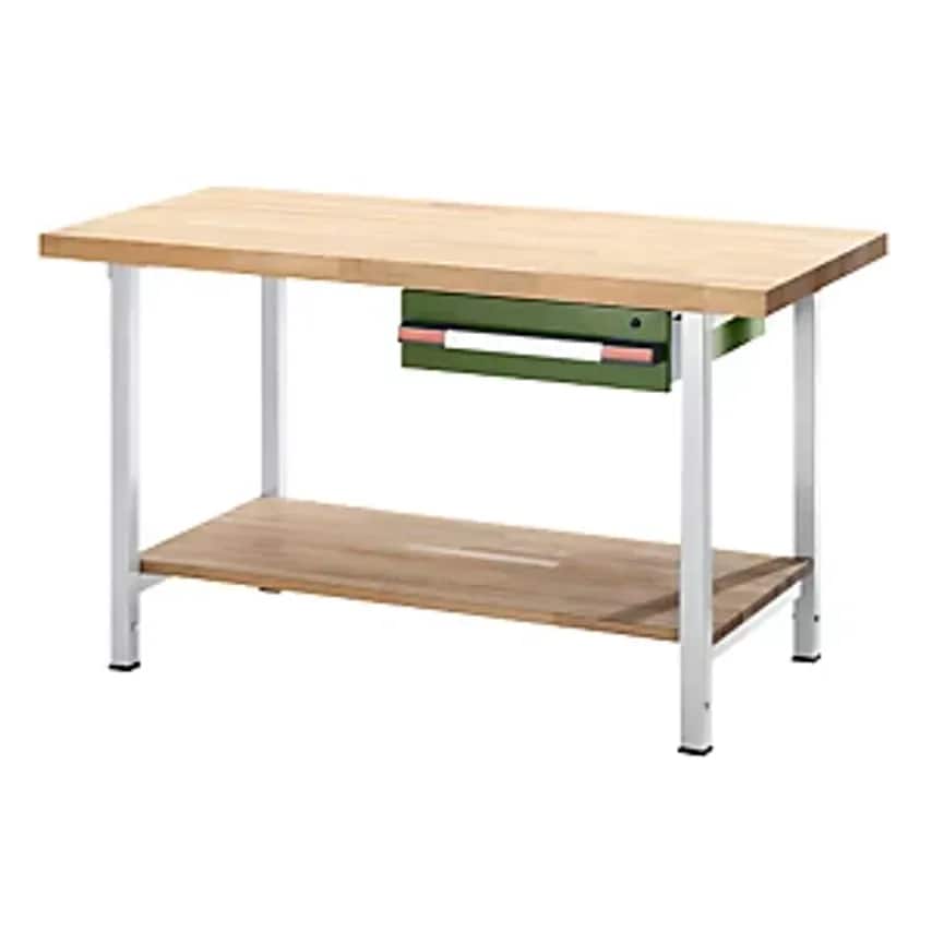 EUROKRAFTpro Height-adjustable Workbench - Frame Construction - 1 Drawer, 1 Shel