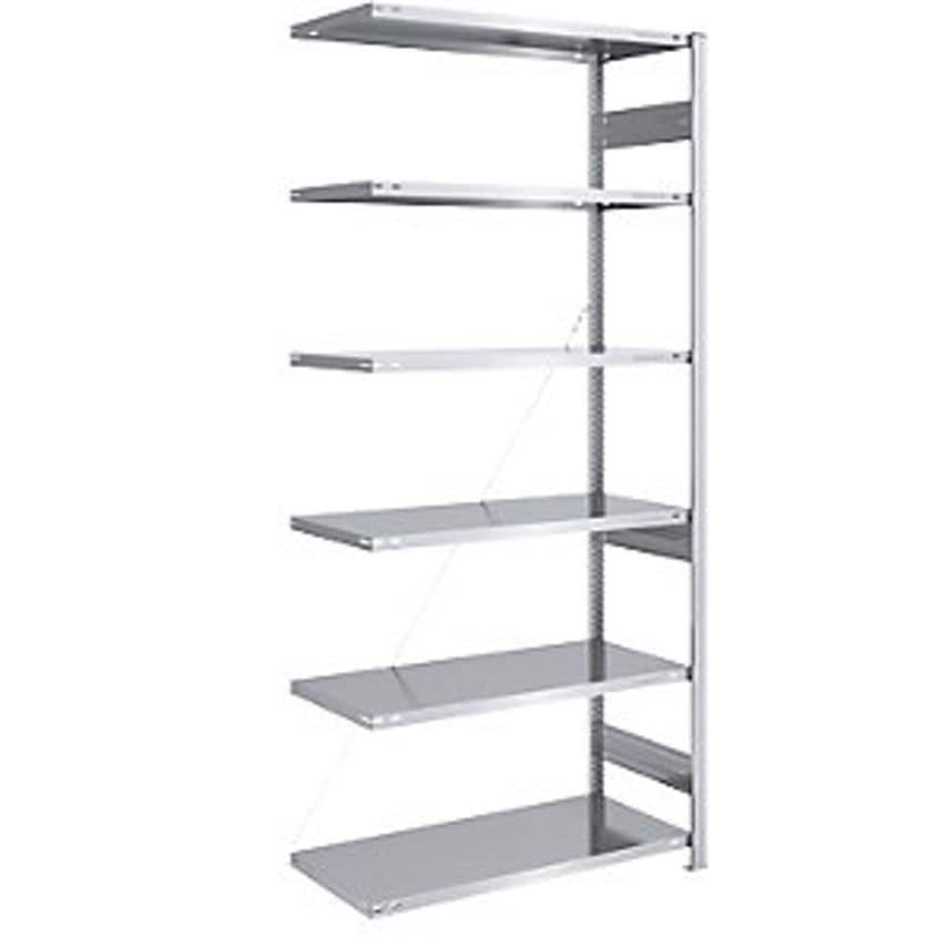 EUROKRAFTpro Boltless Storage Shelving Unit - Zinc Plated - Medium Duty, Shelf H