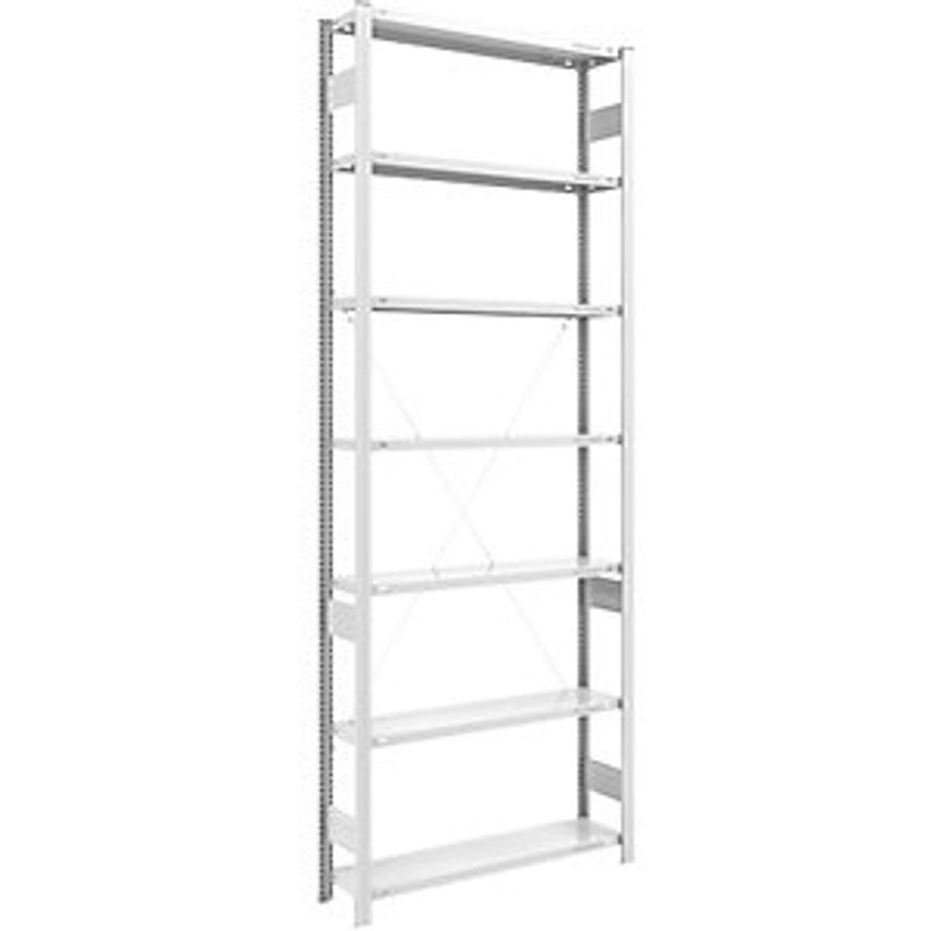 EUROKRAFTpro Boltless Storage Shelving Unit - RAL 7035 - Light Duty, Height 3000