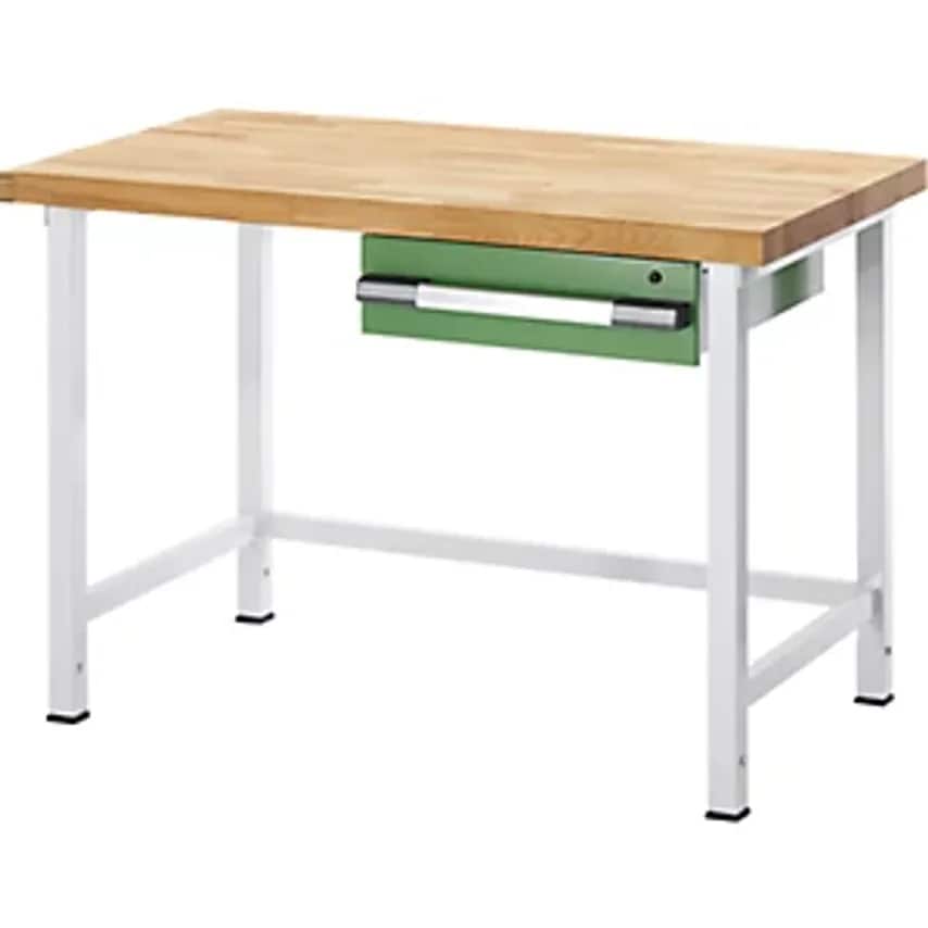 EUROKRAFTpro Height-adjustable Workbench, Frame Construction, 1 Drawer, Width 12