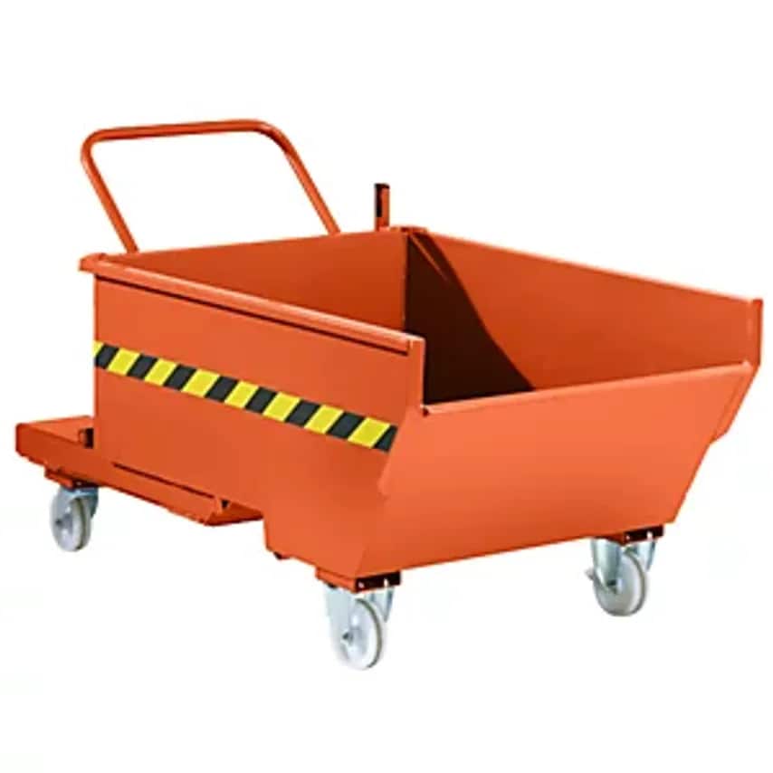 SALL Mobile Tilting Skip With Tilting Mechanism, With Wheel Set, Capacity 0.285