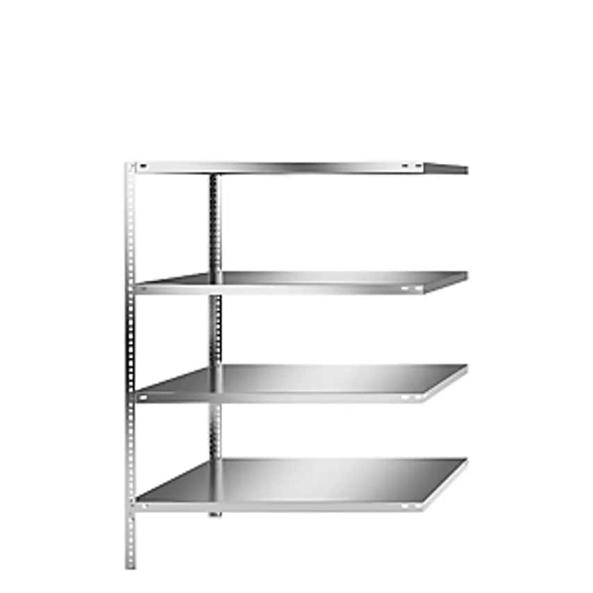 KEK Stainless Steel Shelf Unit, Shelf Height 1500mm, Extension Shelf, Width X De