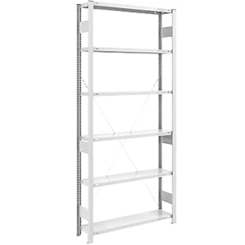 EUROKRAFTpro Boltless Storage Shelving Unit - RAL 7035 - Medium Duty, Height 250