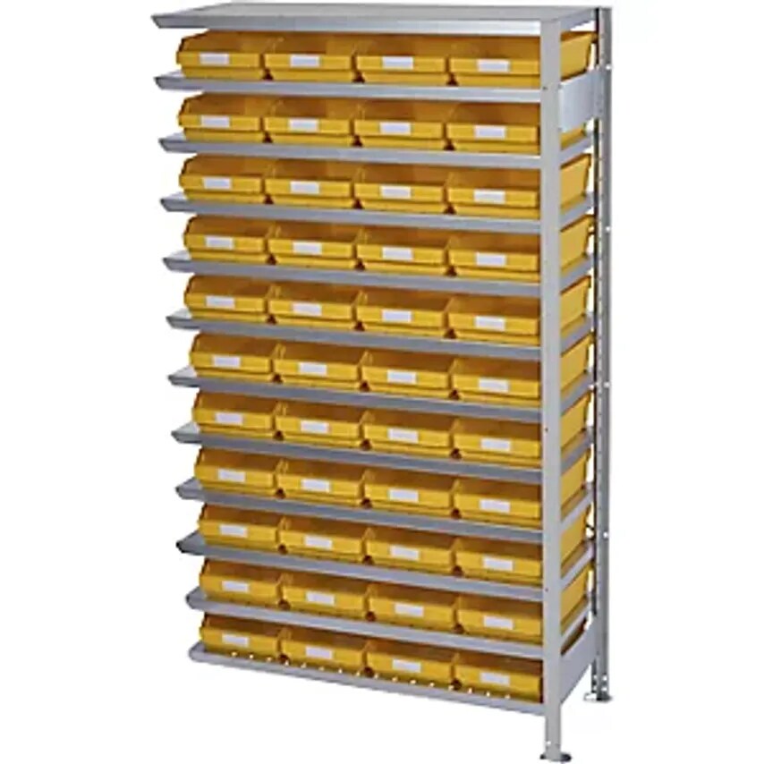 STEMO Boltless Shelving Unit With Shelf Bins - Height 1790mm - Extension, Depth
