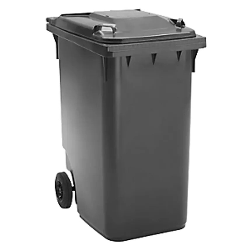 SSI Schaefer Plastic Waste Bin DIN EN 840 - Capacity 360 L - Wheel 200mm, Charco