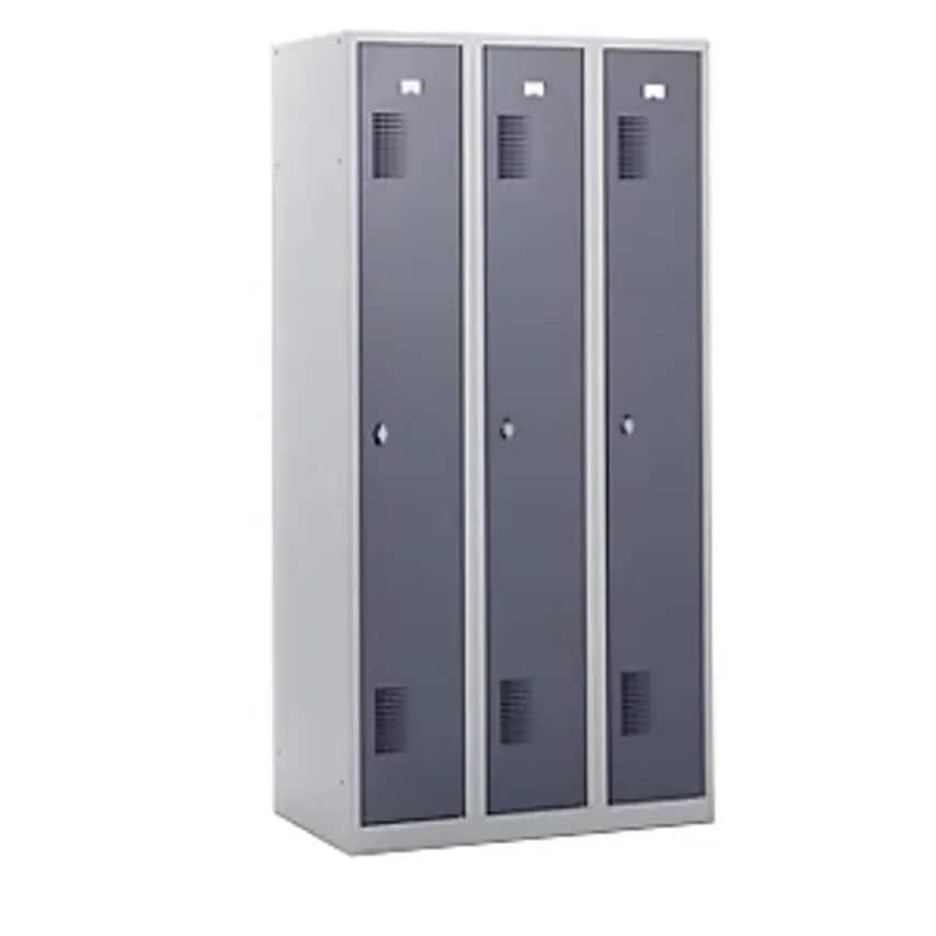 EUROKRAFTpro Cloakroom Locker - Width 900mm - With Fittings For Padlock, Light G