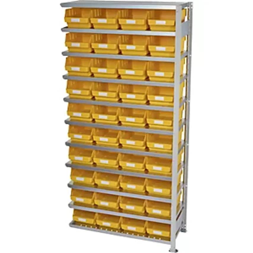 STEMO Boltless Shelving Unit With Shelf Bins - Height 2100mm - Extension, Depth