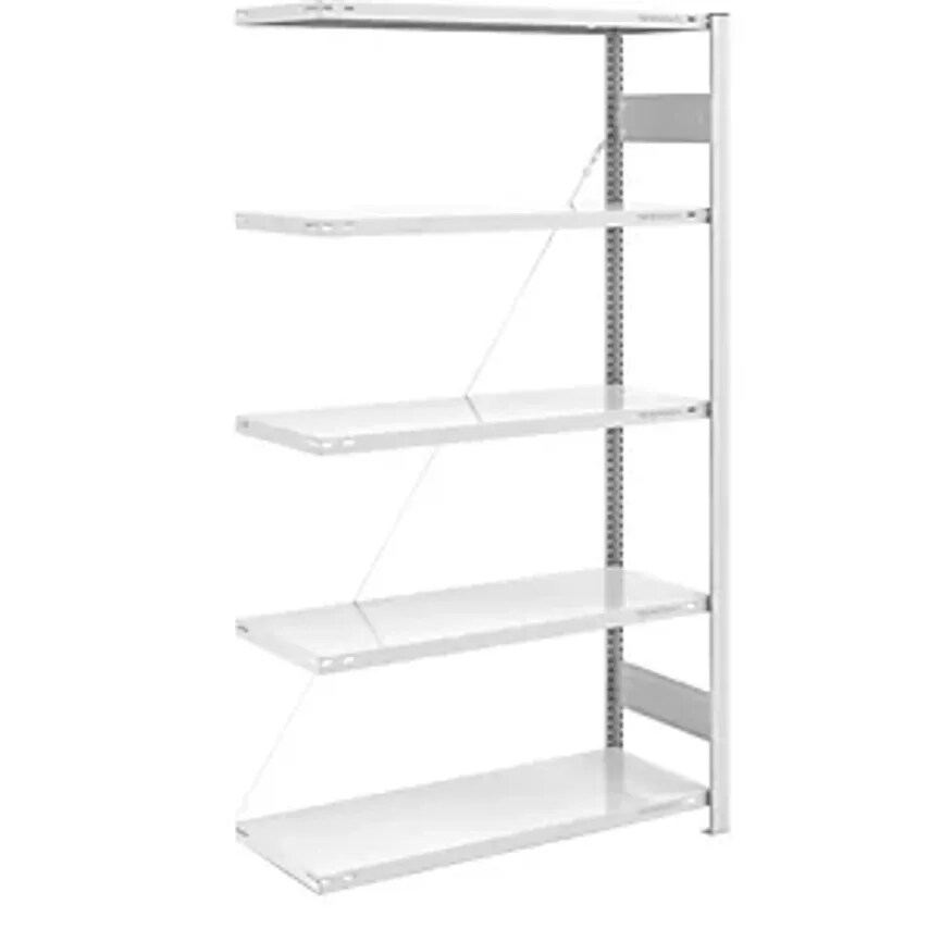 EUROKRAFTpro Boltless Storage Shelving Unit - RAL 7035 - Medium Duty, Height 200