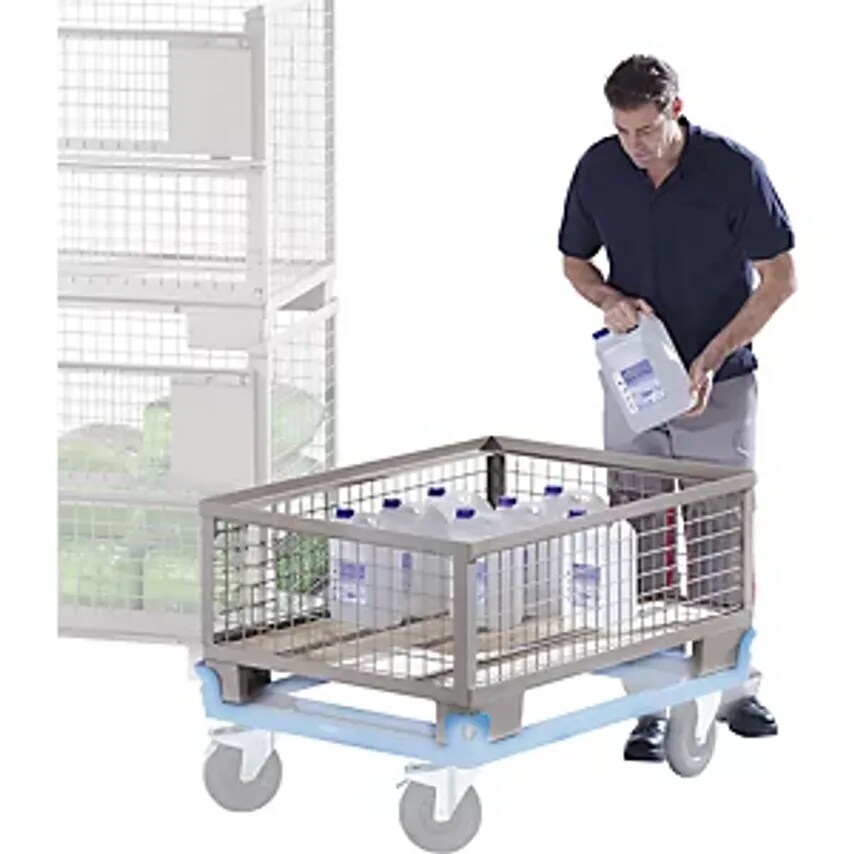 DIPPL Mesh Pallet, Low Profile, With 4 Fixed Walls- you get 10