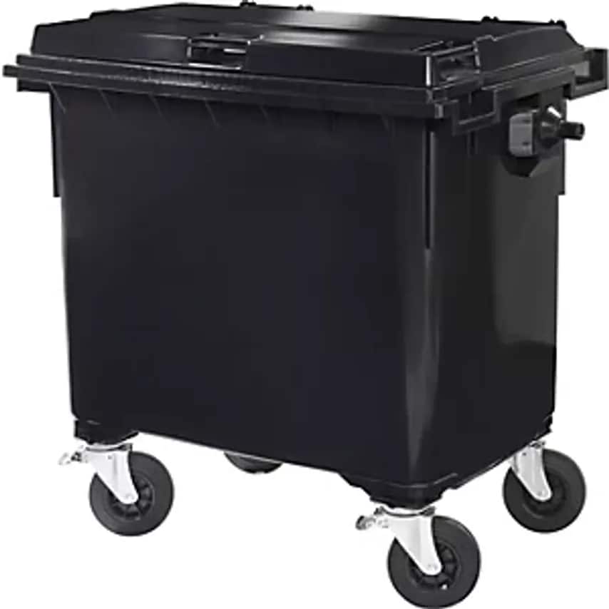 Shop SSI Schaefer Plastic Waste Container DIN EN 840 Capacity 660 L